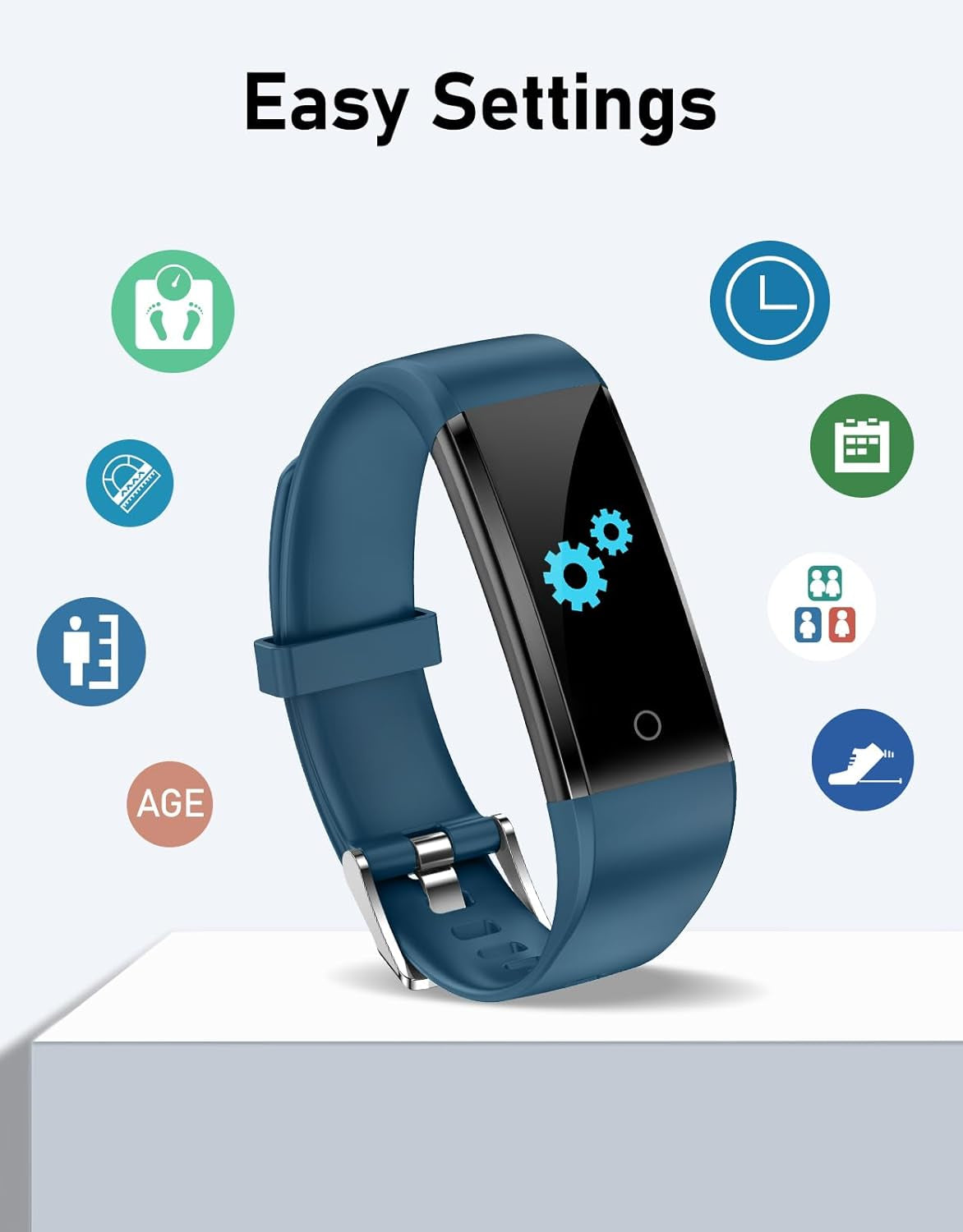 Non-Bluetooth Pedometer Step Counter Watch (No App/No Phone Required)