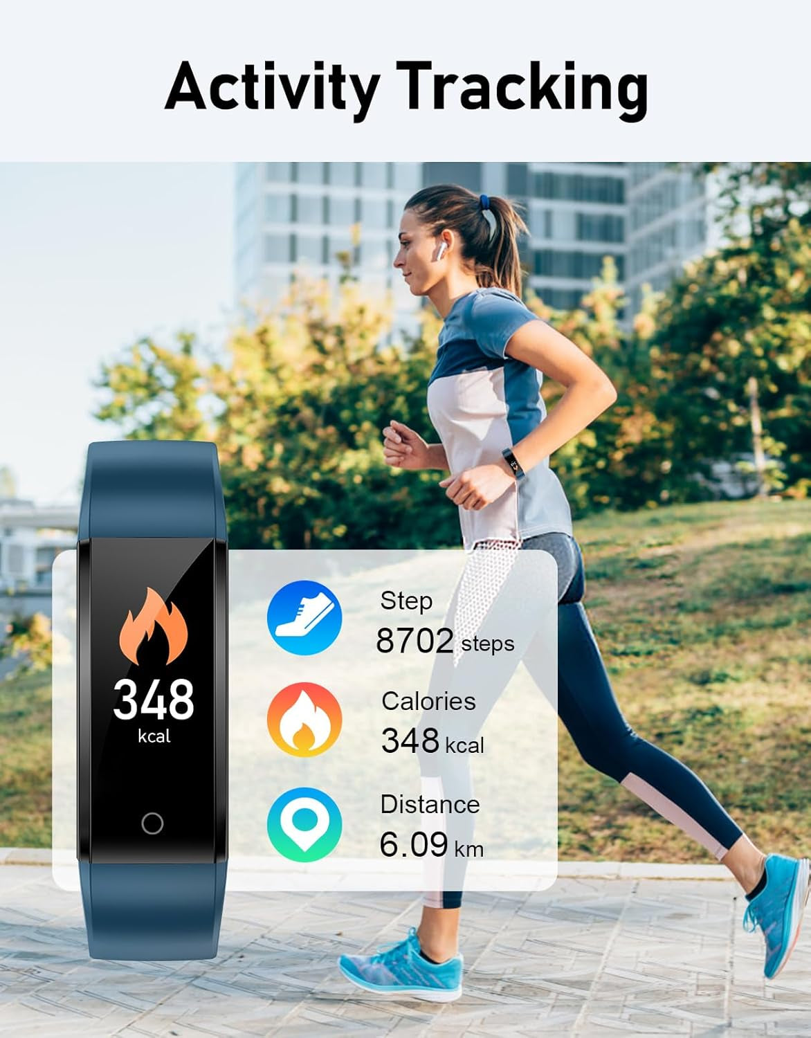 Non-Bluetooth Pedometer Step Counter Watch (No App/No Phone Required)