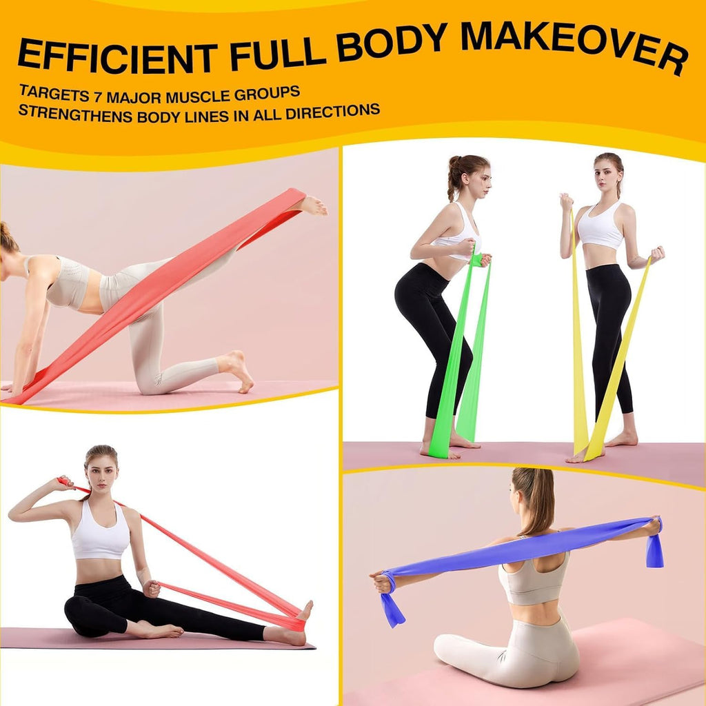 2M Resistance Bands with Four Adjustable Resistance Levels for Versatile Workouts