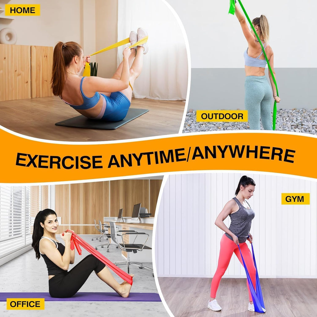 2M Resistance Bands with Four Adjustable Resistance Levels for Versatile Workouts
