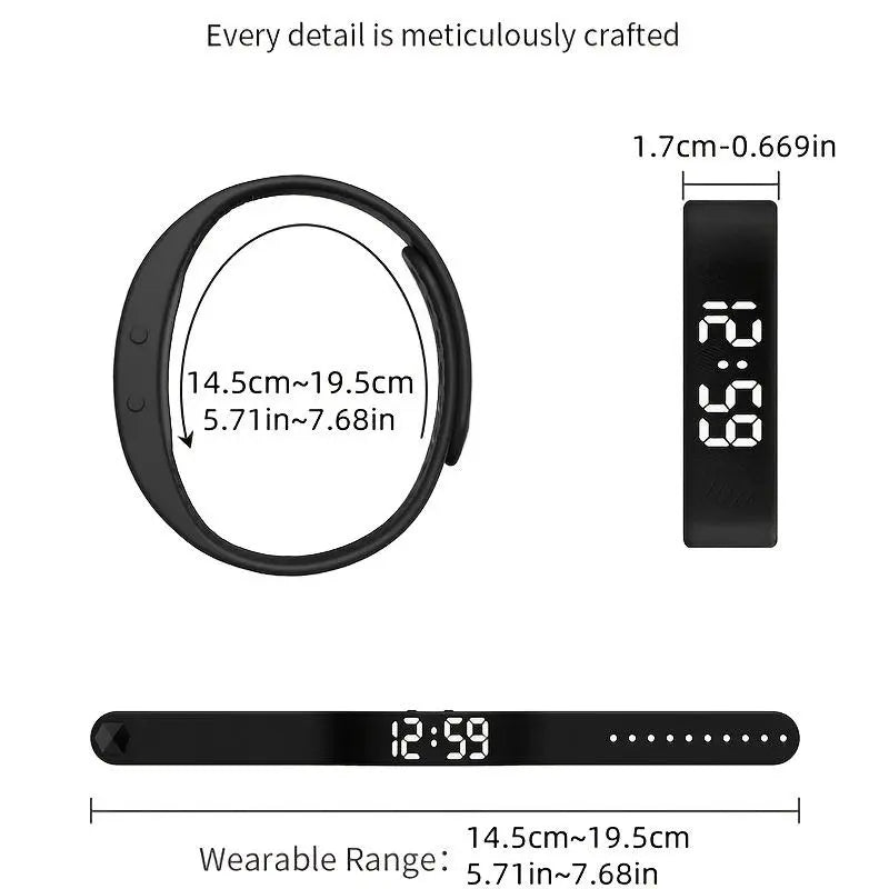 Unisex round Minimalist Multifunctional Electronic Watch - Alarm Clock, Pedometer, Timer, Luminous Hands, Comfortable Sporty Mini Useful Item for Students, Ideal Gift for Women, Adults & Adulting Occasions, Gifts for Women